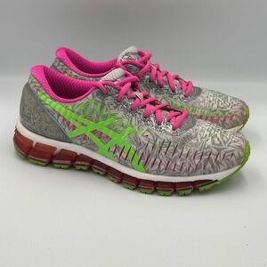 ASICS Gel Quantum 360‎ Women's Running Shoes Gray Pink Neon Size 8